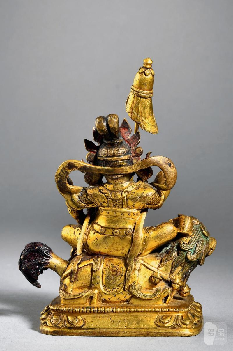 清乾隆（1736-1795年）财宝天王像 - 图2